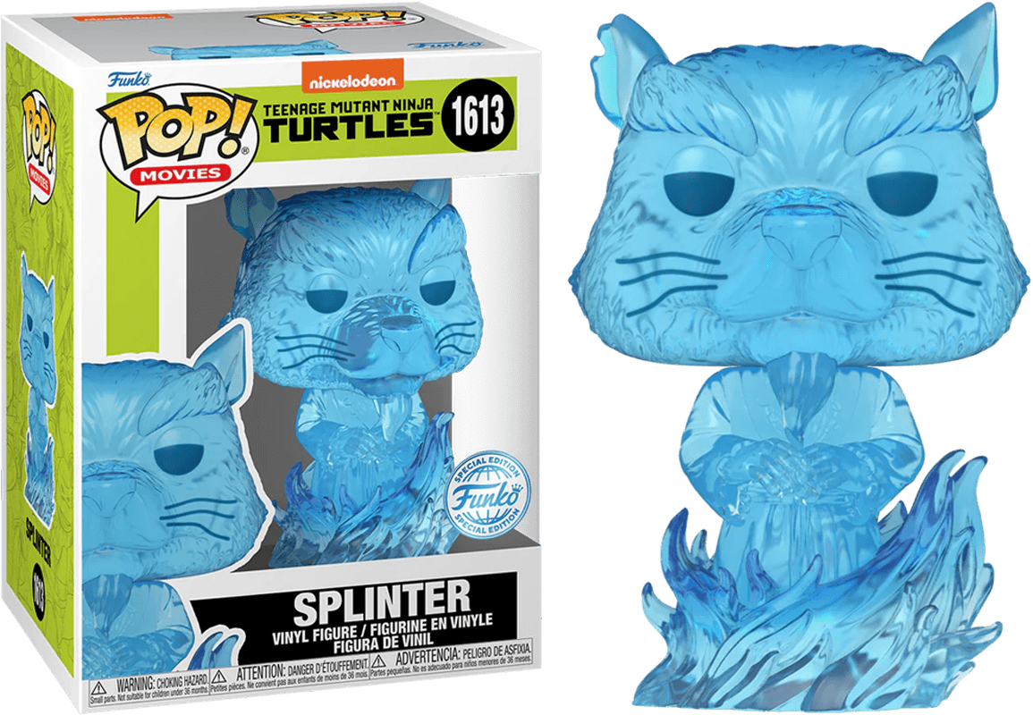 FUN78652 Teenage Mutant Ninja Turtles (1990) - Splinter US Exclusive Translucent Pop! Vinyl [RS] - Funko - Titan Pop Culture