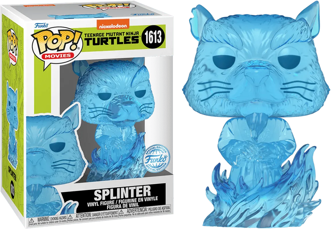 FUN78652 Teenage Mutant Ninja Turtles (1990) - Splinter US Exclusive Translucent Pop! Vinyl [RS] - Funko - Titan Pop Culture