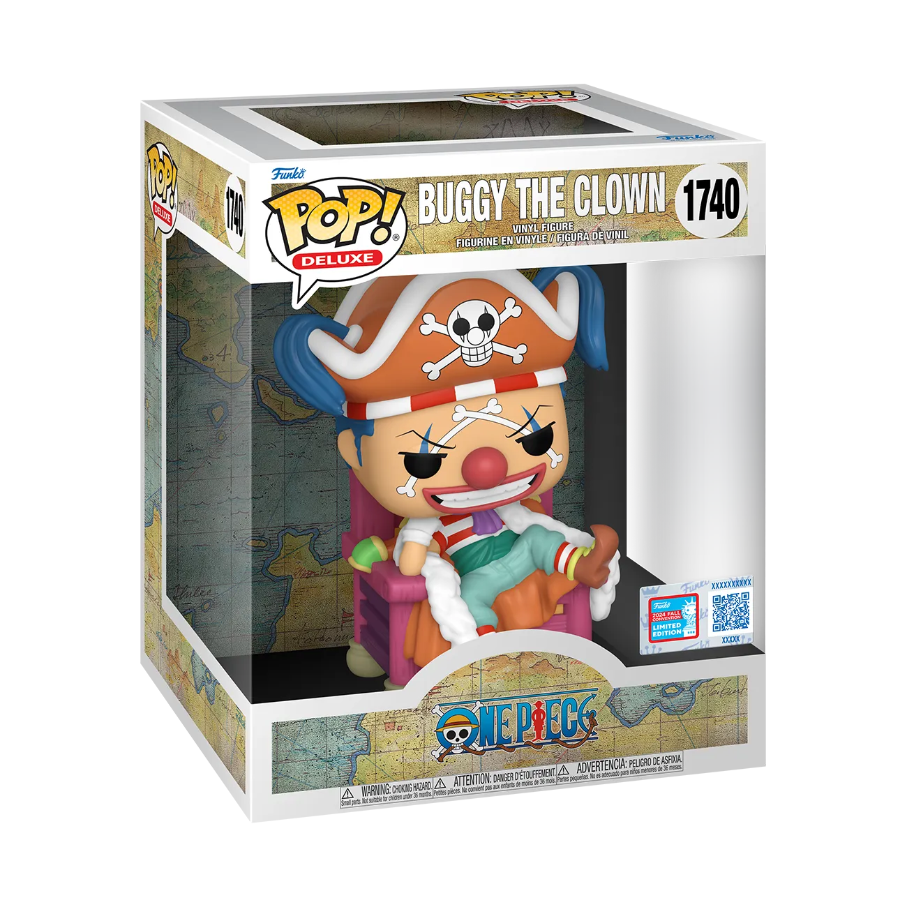 FUN78666 One Piece - Buggy on Throne NYCC 2024 US Exclusive Pop! Deluxe [RS] - Funko - Titan Pop Culture