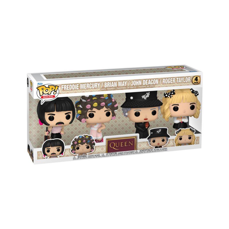 FUN78796 Queen - I Want to Break Free Music Video Pop! Vinyl 4-Pack - Funko TBA - Titan Pop Culture