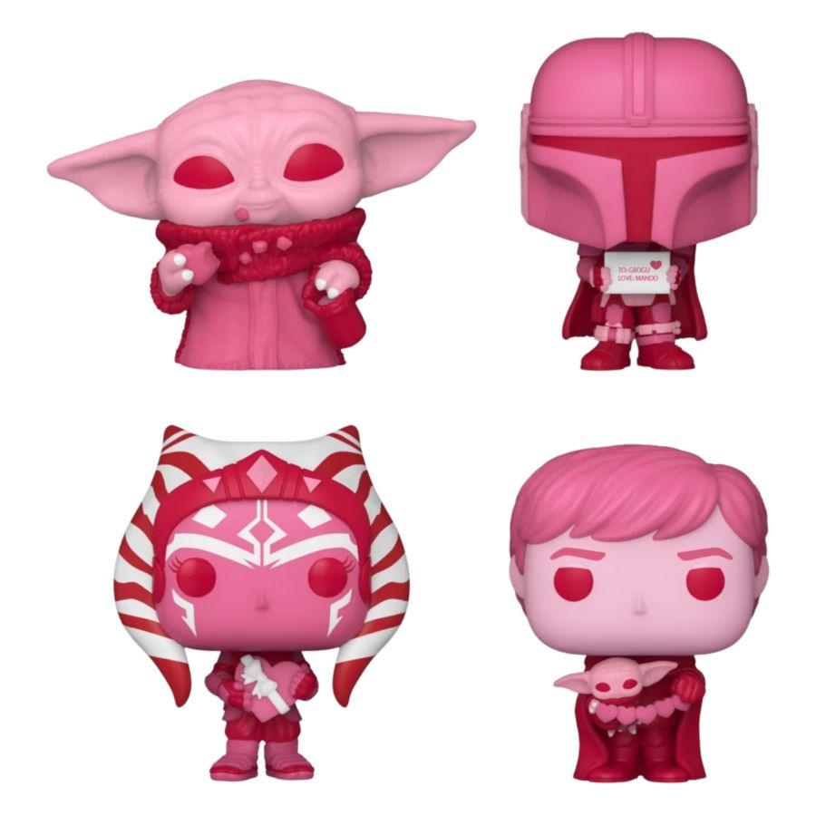 FUN78921 Star Wars: Valentines 2024 - Pink US Exclusive Pocket Pop! 4-Pack Heart Box [RS] - Funko - Titan Pop Culture