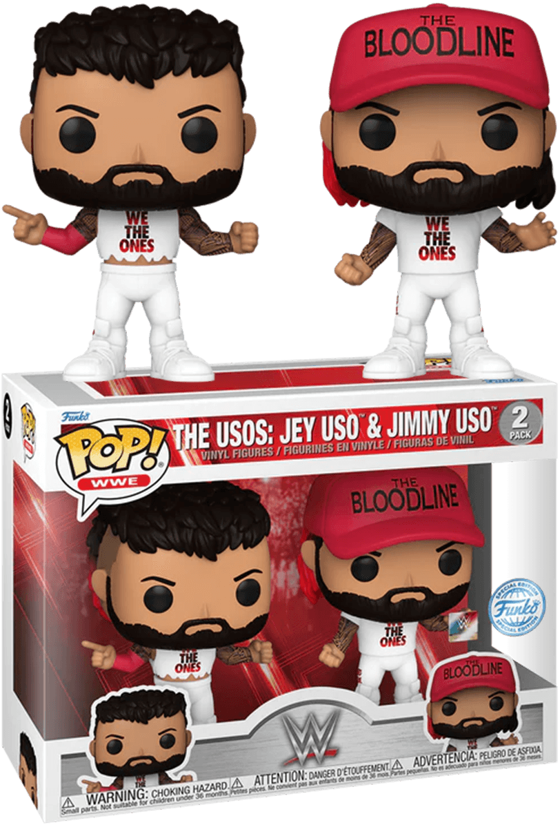 FUN79480 WWE - Uso Brothers (Wrestle Mania 39) Pop! Vinyl 2 Pack - Funko - Titan Pop Culture