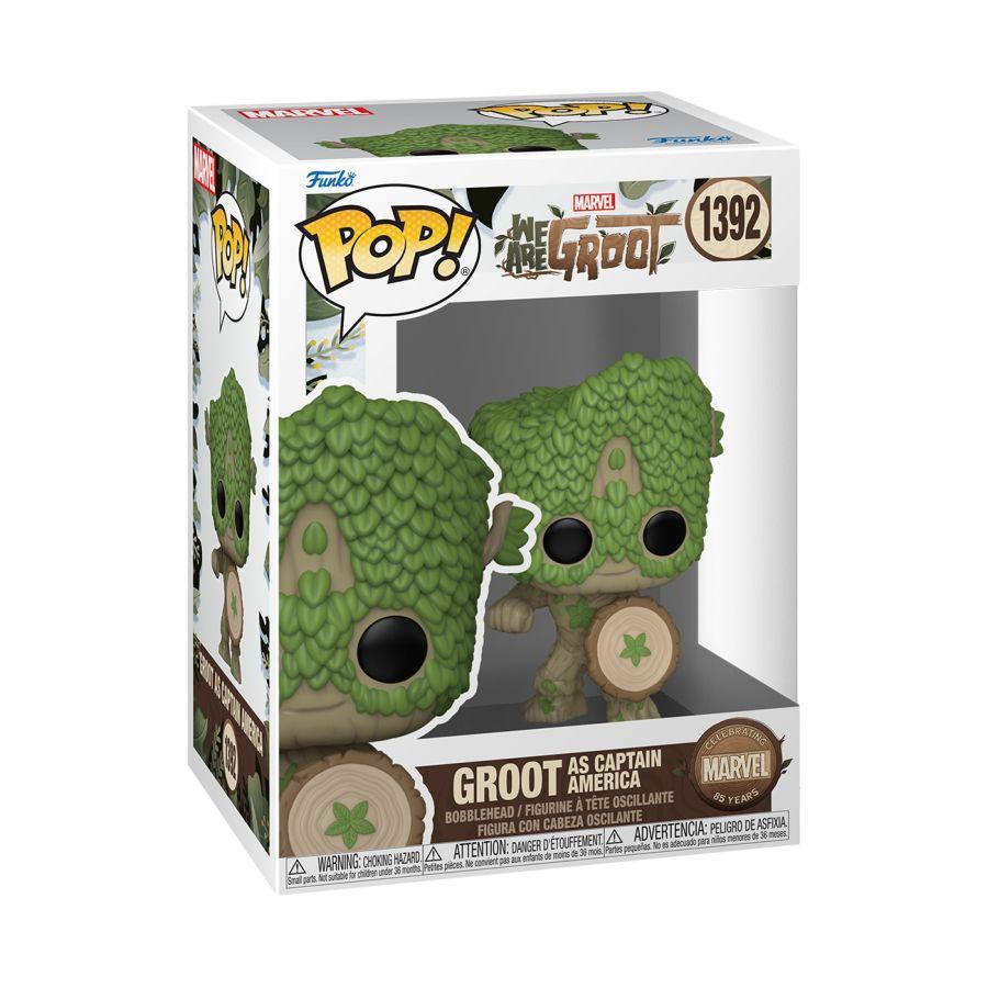 FUN79515 We Are Groot - Groot Captain America (Marvel: 85th Anniversary) Pop! Vinyl - Funko - Titan Pop Culture