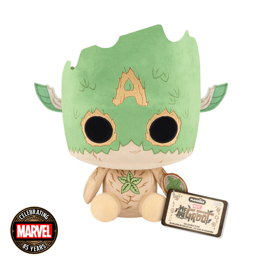 FUN79520 We Are Groot - Groot CaptAmerica (Marvel: 85th Anniversary) 7" Pop! Plush - Funko - Titan Pop Culture