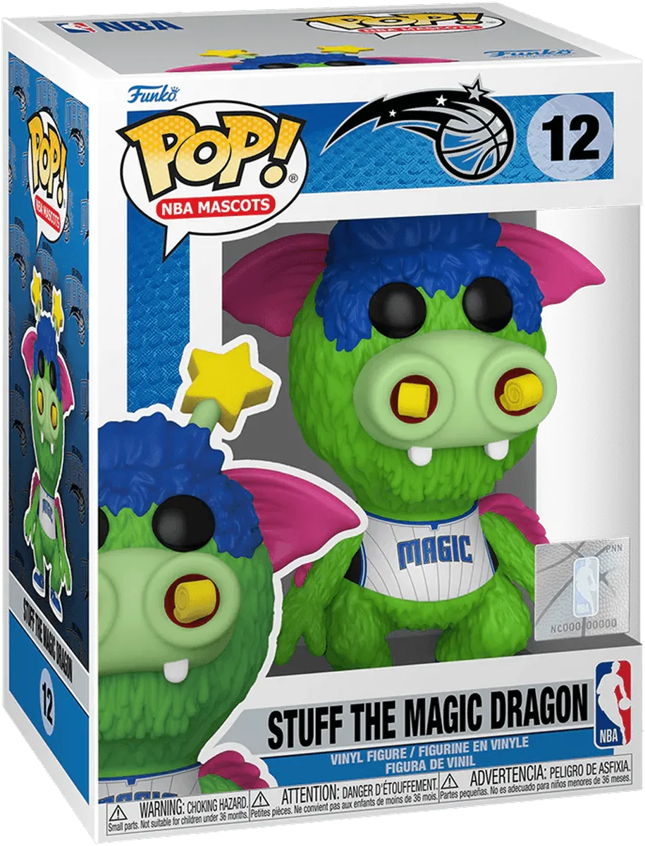 FUN79630 NBA Basketball: Mascots - Stuff the Magic Dragon Orlando Magic Pop! Vinyl - Funko - Titan Pop Culture