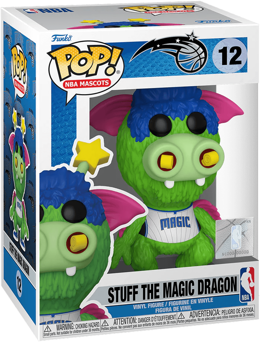 FUN79630 NBA Basketball: Mascots - Stuff the Magic Dragon Orlando Magic Pop! Vinyl - Funko - Titan Pop Culture
