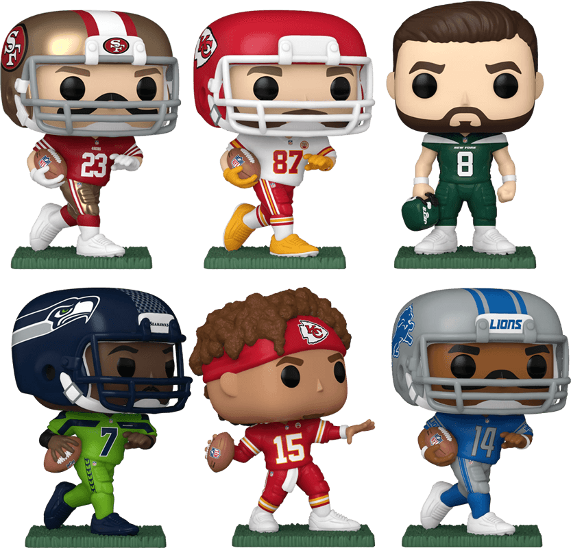 FUN79686 + FUN79683 + FUN79688 + FUN79684 + FUN79687 + FUN84049 NFL Football - Interception Pop! Vinyl Bundle (Set of 6) - Funko - Titan Pop Culture