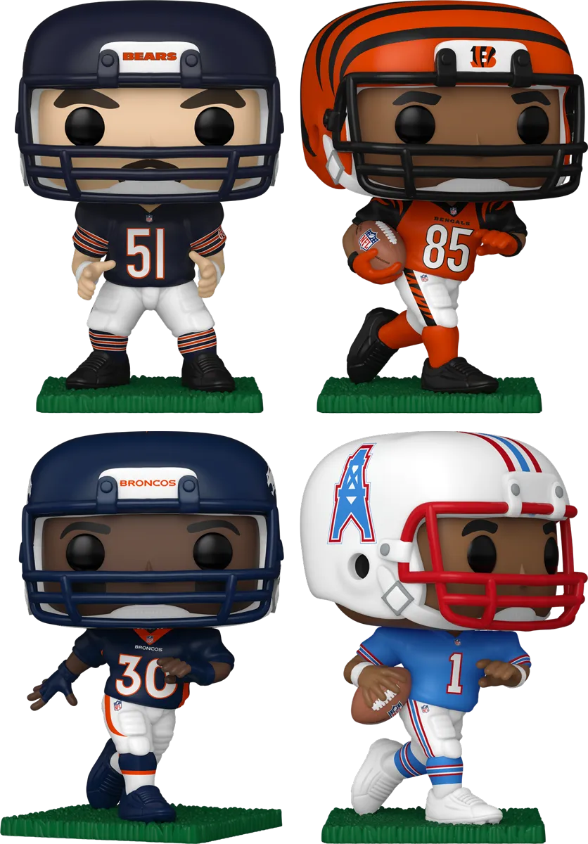 FUN79697 + FUN79698 + FUN79699 + FUN79701 NFL Football - End Zone Elites Pop! Vinyl Bundle (Set of 4) - Funko - Titan Pop Culture