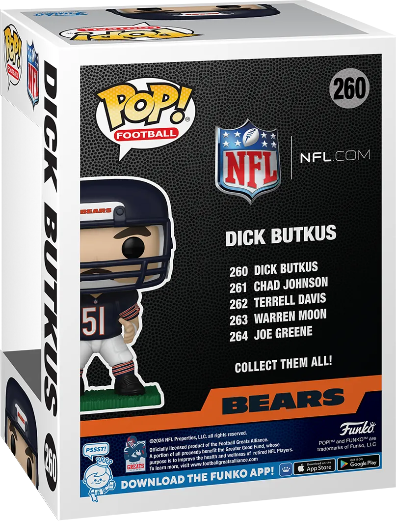 FUN79697 NFL: Bears - Dick Butkus Pop! Vinyl - Funko - Titan Pop Culture