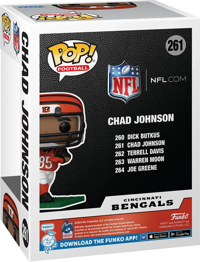 FUN79698 NFL: Bengals - Chad Johnson Pop! Vinyl - Funko - Titan Pop Culture