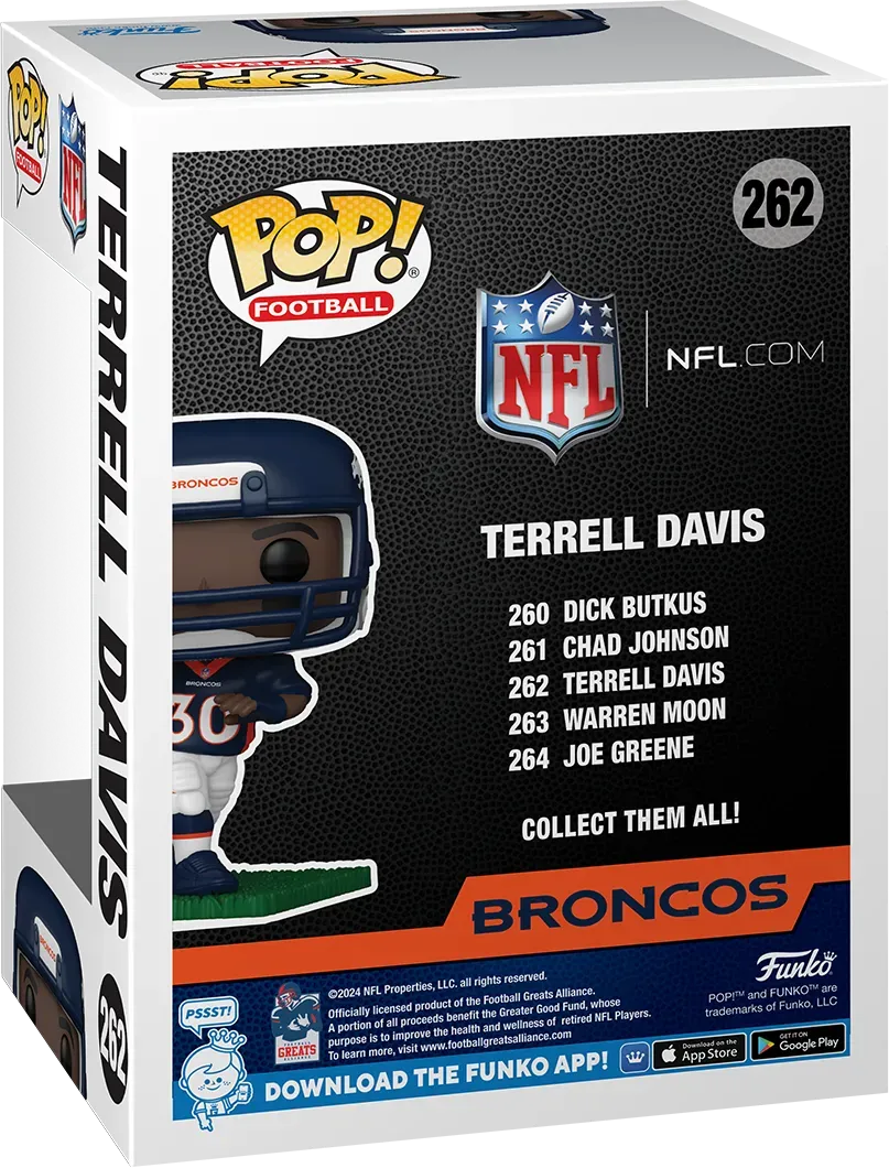 FUN79699 NFL: Broncos - Terrell Davis Pop! Vinyl - Funko - Titan Pop Culture