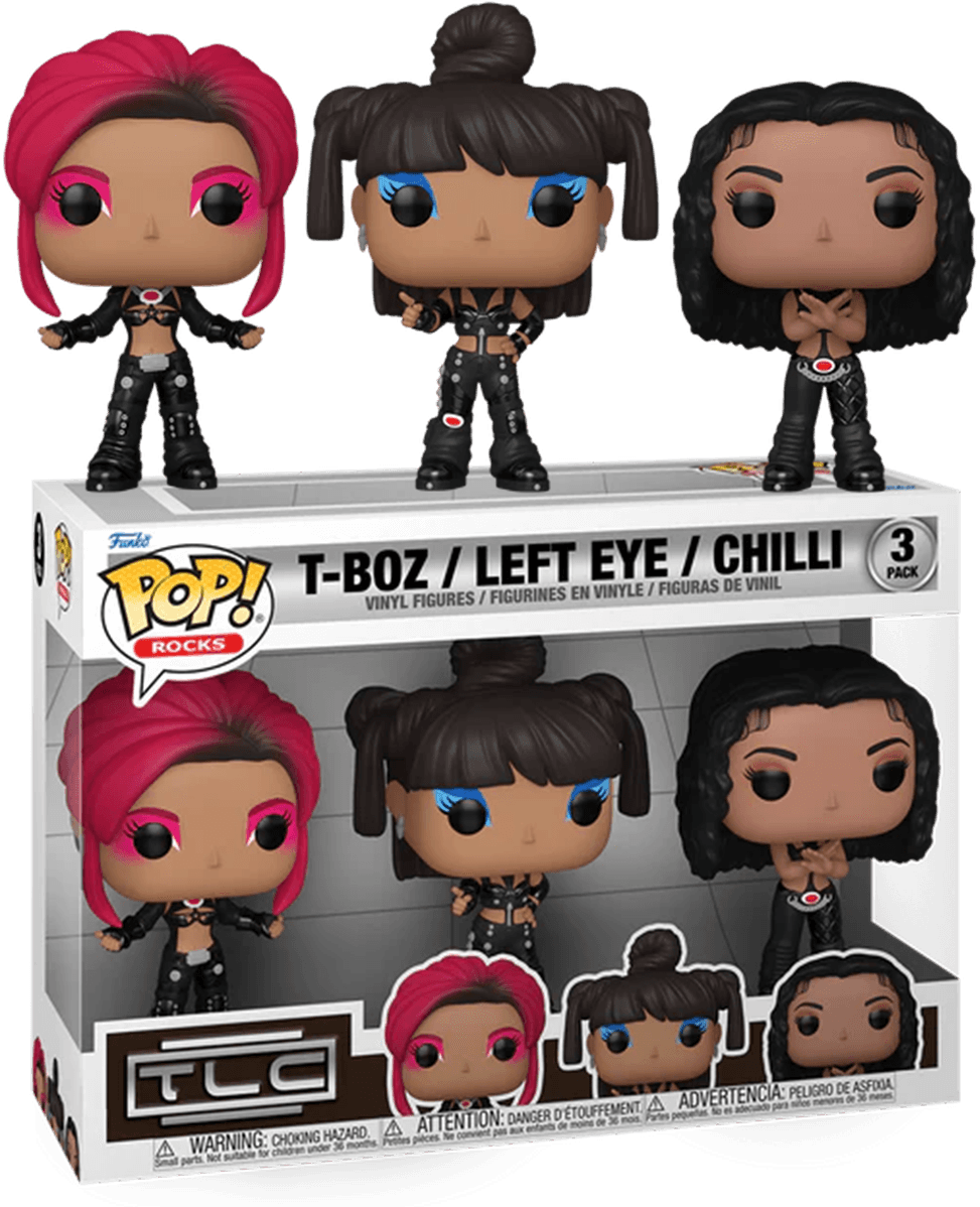 FUN79709 TLC: No Scrubs - T-Boz, Left Eye & Chilli Pop! Vinyl 3-Pack - Funko - Titan Pop Culture