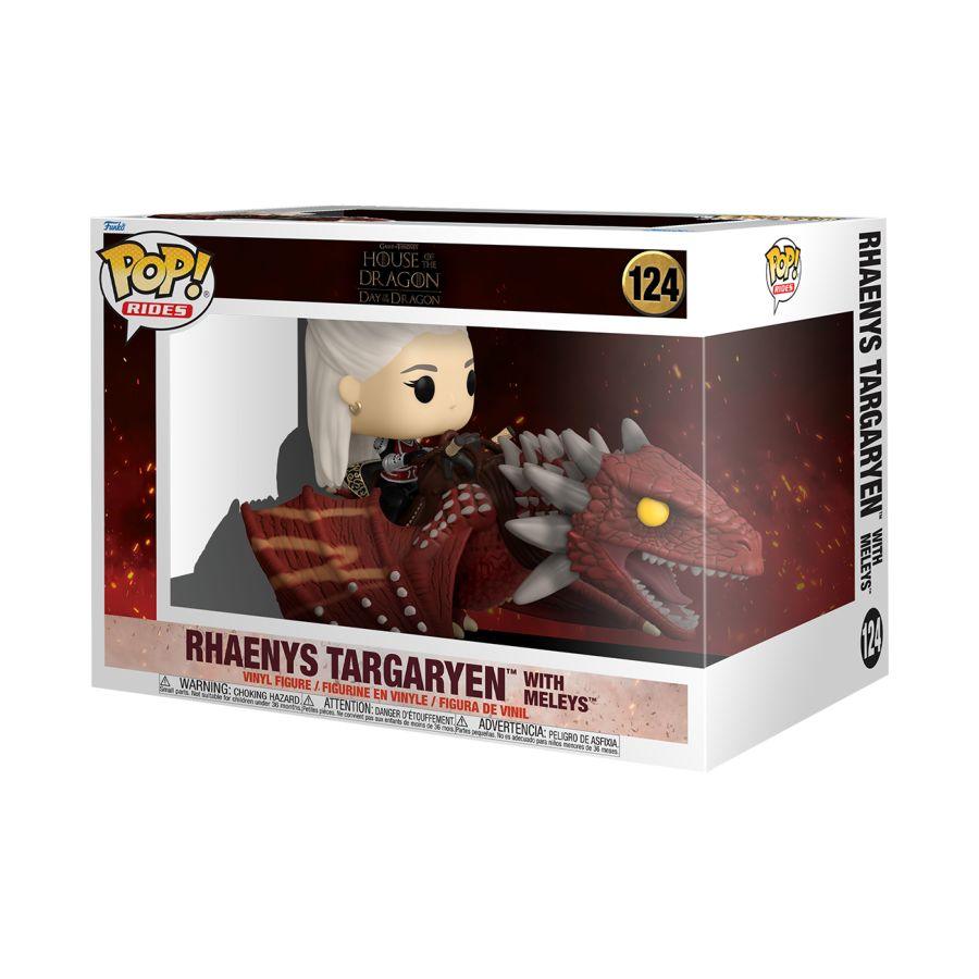 FUN79719 House of the Dragon - Rhaenys Targaryen on Meleys Pop! Ride - Funko TBA - Titan Pop Culture