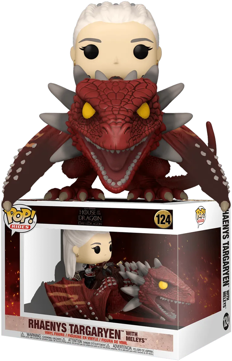 FUN79719 House of the Dragon - Rhaenys Targaryen on Meleys Pop! Ride - Funko TBA - Titan Pop Culture