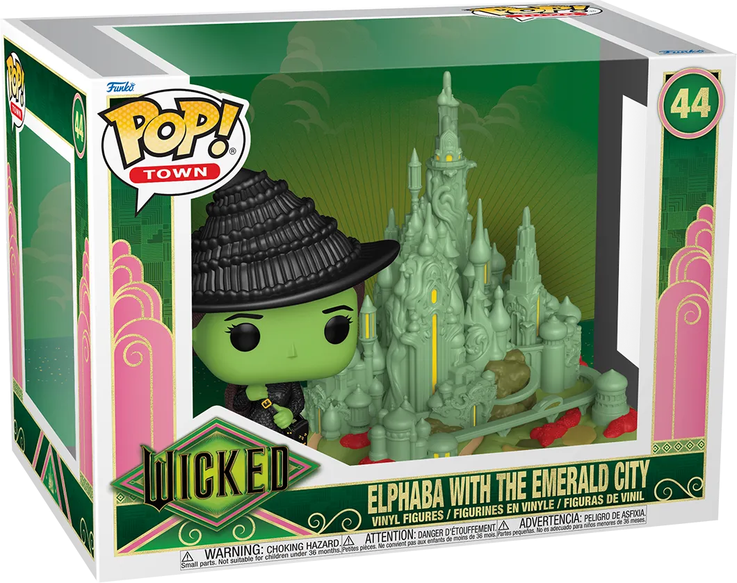 FUN79751 Wicked (2025) - Elphaba with Emerald City Pop! Town - Funko - Titan Pop Culture