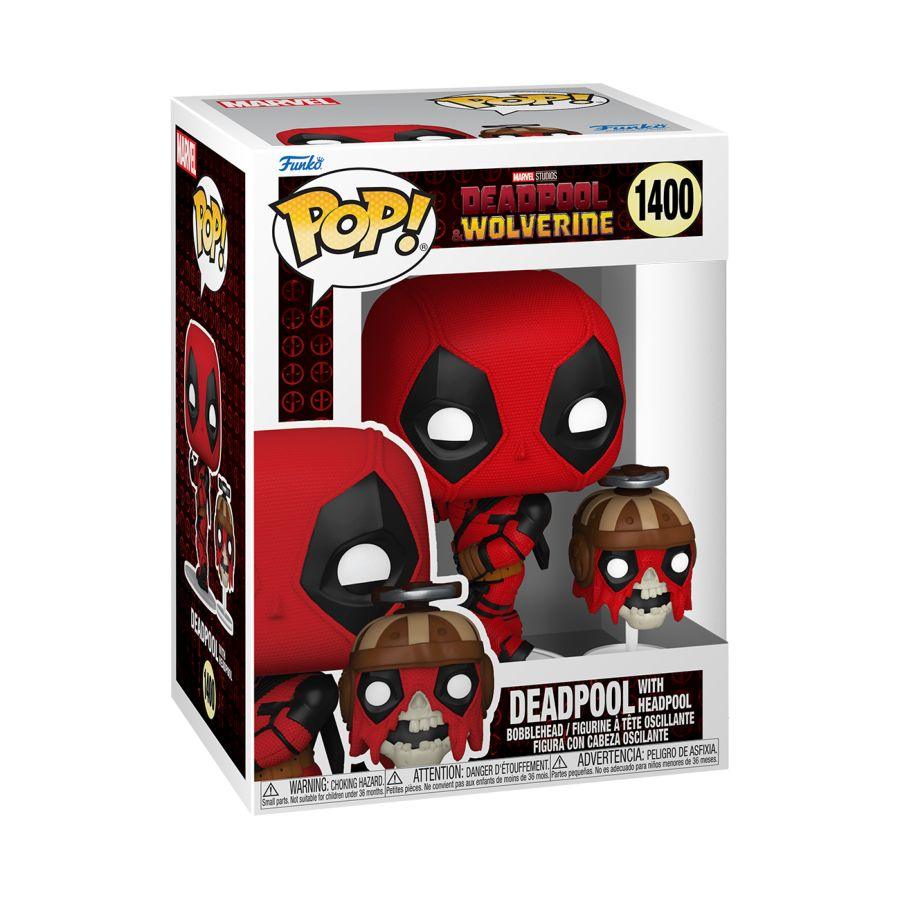 FUN79768 Deadpool & Wolverine (2024) - Deadpool with Headpool Pop! Vinyl - Funko TBA - Titan Pop Culture