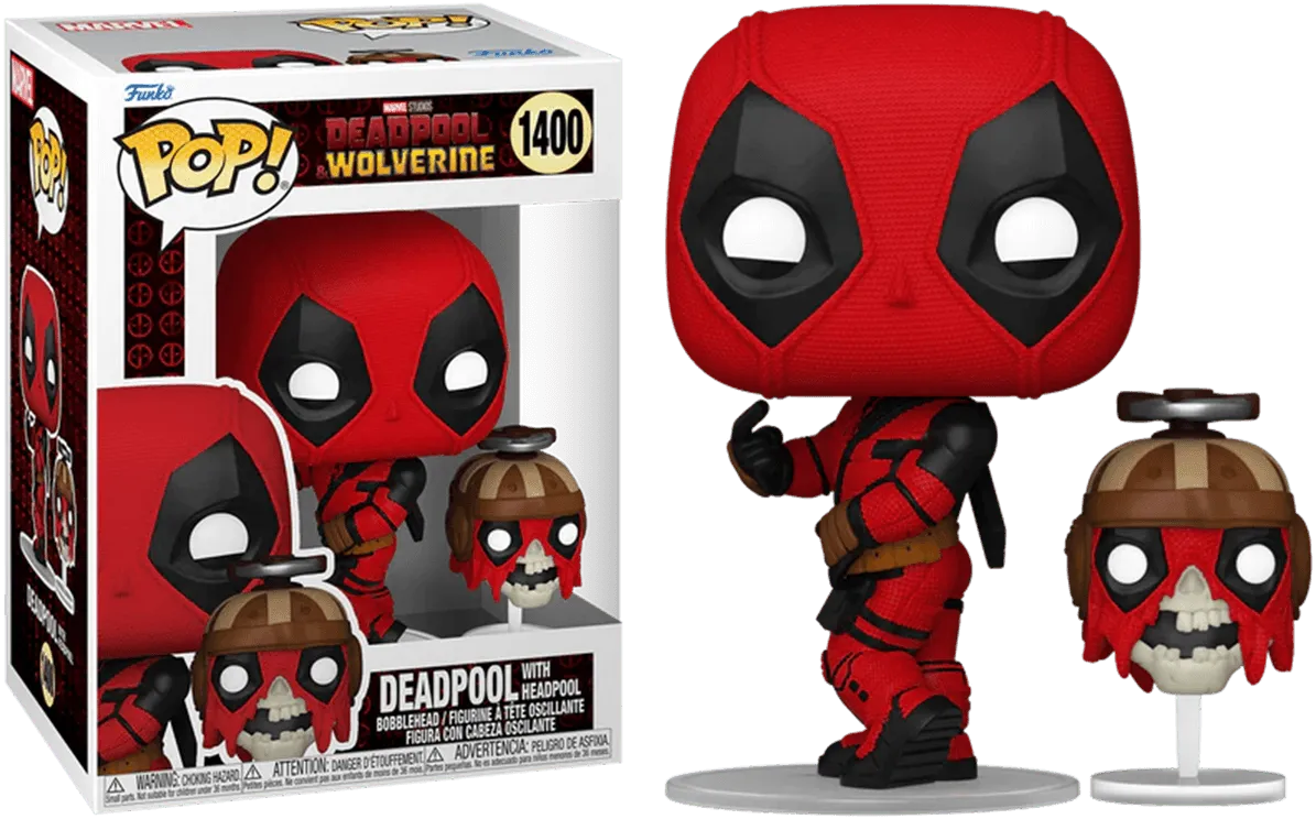 FUN79768 Deadpool & Wolverine (2024) - Deadpool with Headpool Pop! Vinyl - Funko - Titan Pop Culture