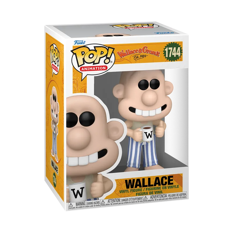 FUN79780 Wallace & Gromit (2024 Movie) - Wallace in Pyjamas Pop! Vinyl - Funko - Titan Pop Culture