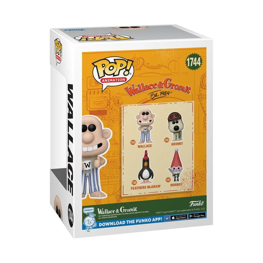 FUN79780 Wallace & Gromit (2024 Movie) - Wallace in Pyjamas Pop! Vinyl - Funko - Titan Pop Culture