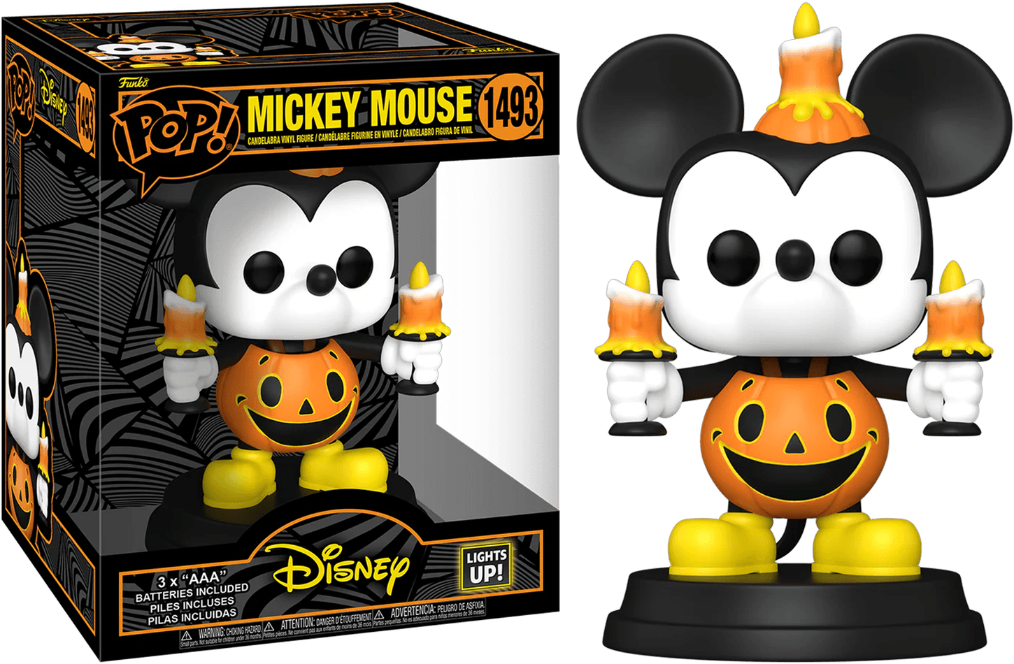 FUN79905 Disney: Halloween - Mickey Mouse (Lights Up) 6" Pop! Vinyl - Funko - Titan Pop Culture