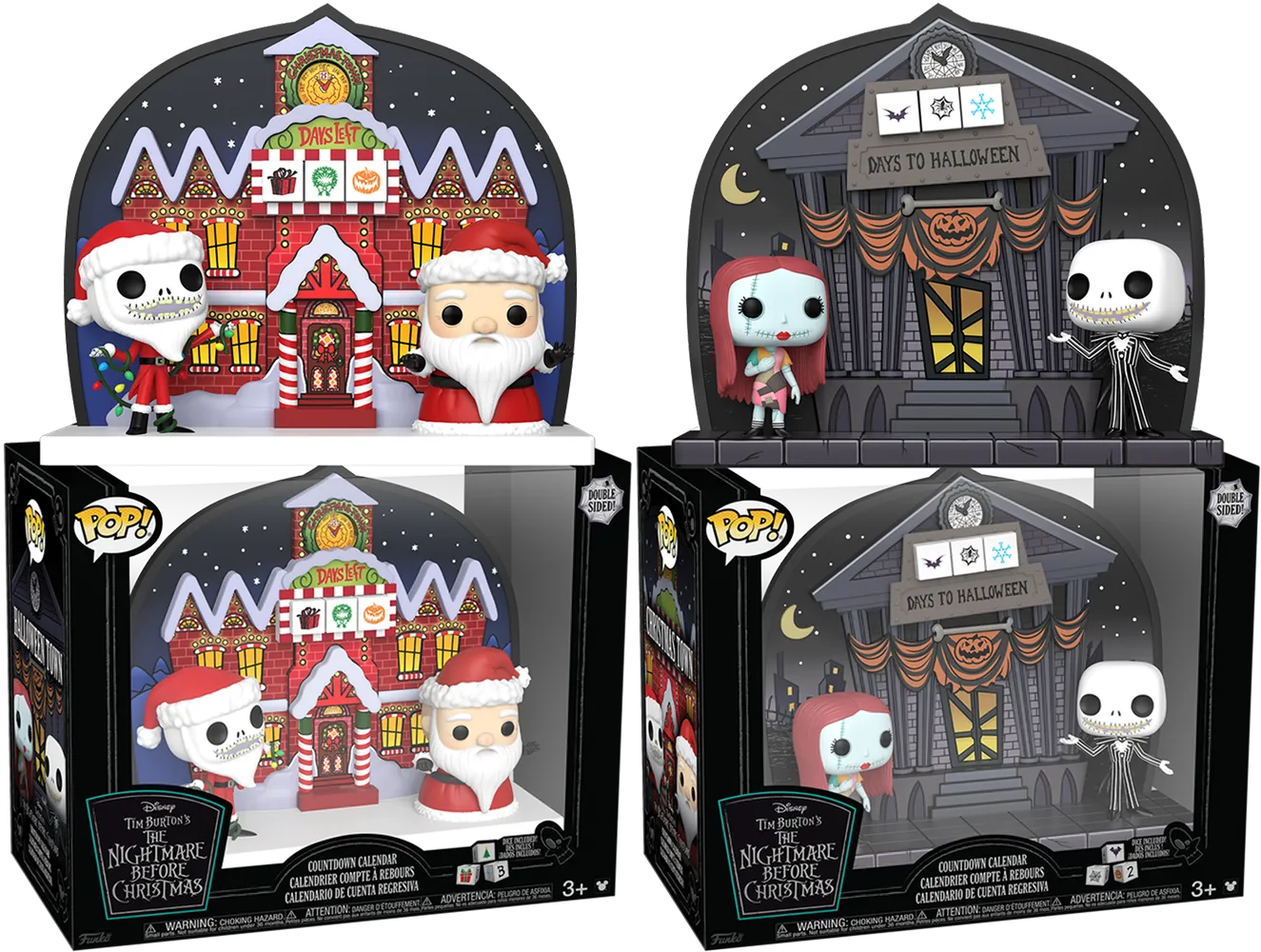 FUN79912 The Nightmare Before Christmas - Halloween Countdown Calendar: Dual Side - Funko - Titan Pop Culture