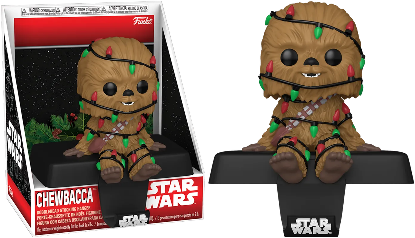 FUN79927 Star Wars -Chewie Pop! Edge-Sitter Stocking Hanger - Funko - Titan Pop Culture