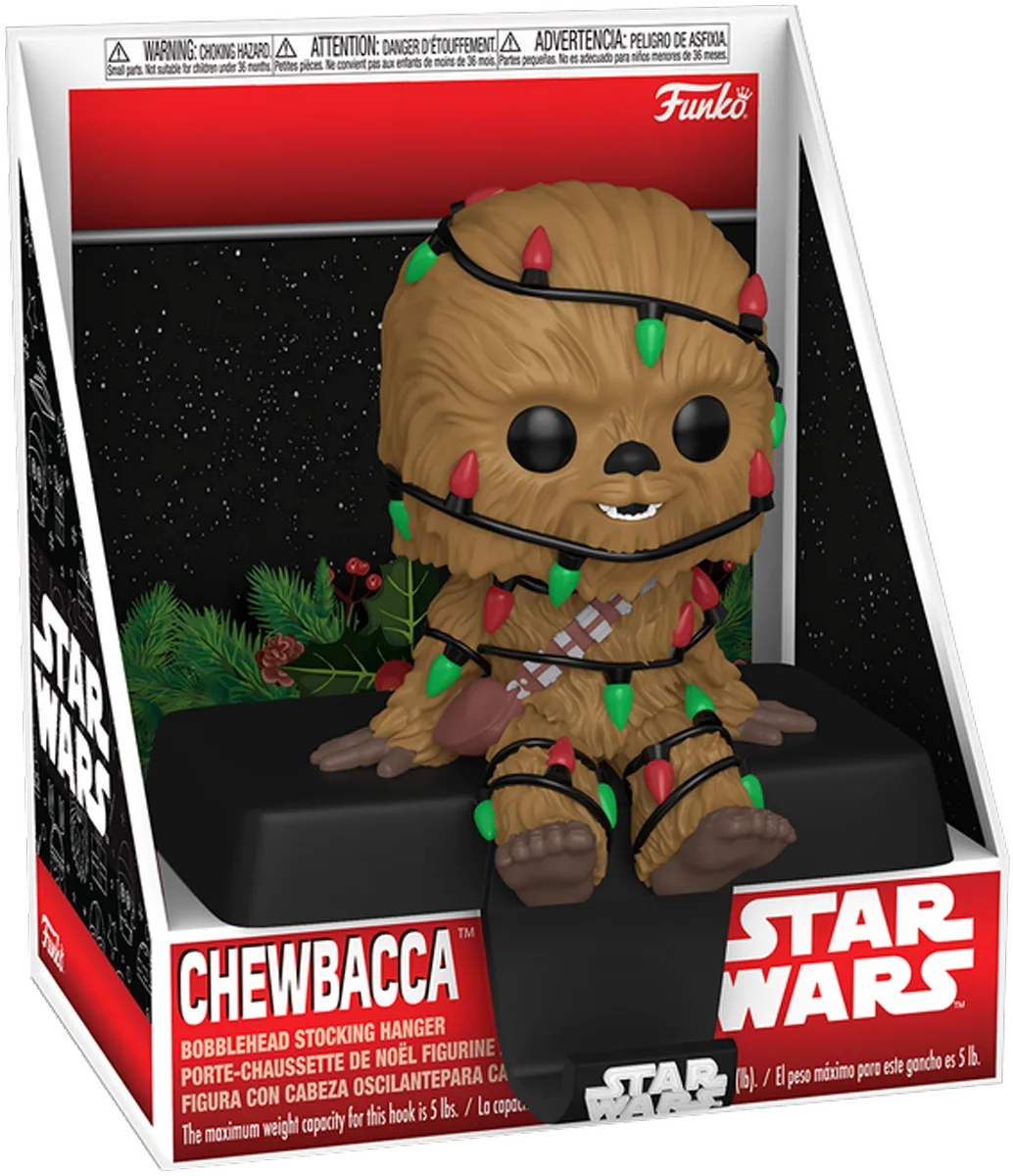 FUN79927 Star Wars -Chewie Pop! Edge-Sitter Stocking Hanger - Funko - Titan Pop Culture