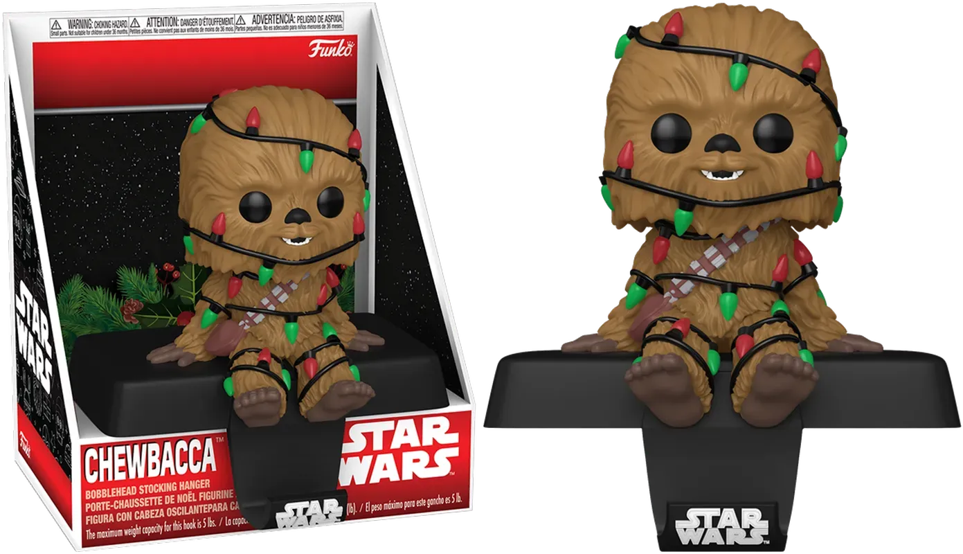 FUN79927 Star Wars -Chewie Pop! Edge-Sitter Stocking Hanger - Funko - Titan Pop Culture