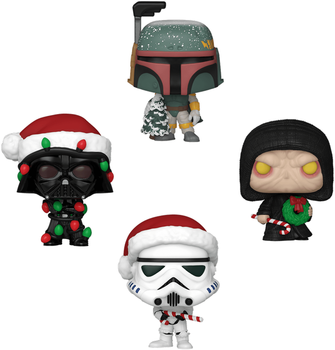 FUN79932 Star Wars - Holiday Tree Box Pocket Pop! 4-Pack - Funko - Titan Pop Culture