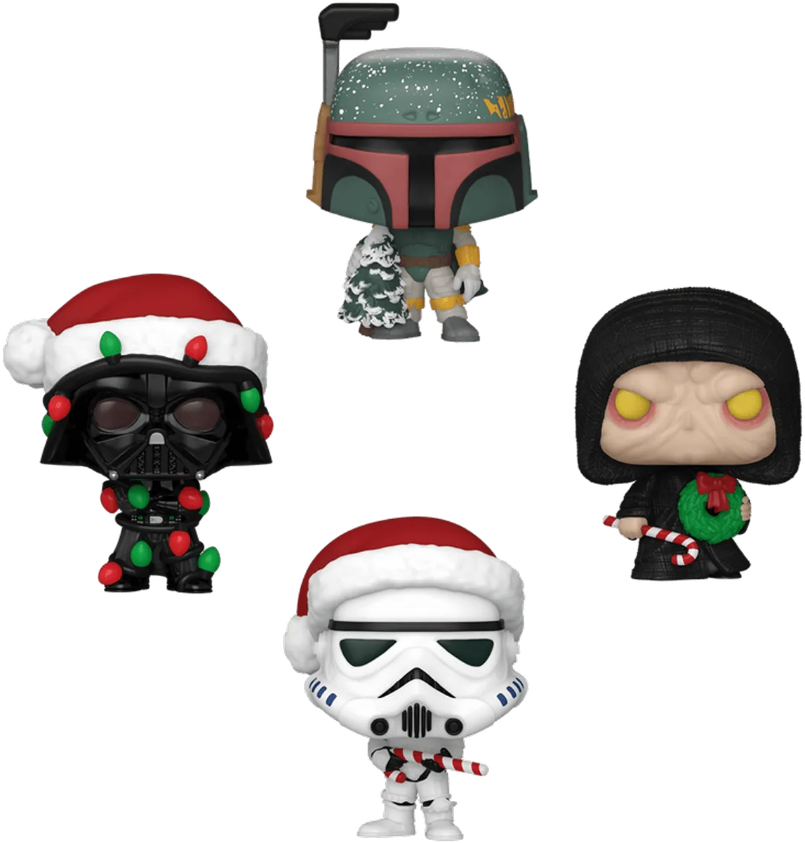 FUN79932 Star Wars - Holiday Tree Box Pocket Pop! 4-Pack - Funko - Titan Pop Culture