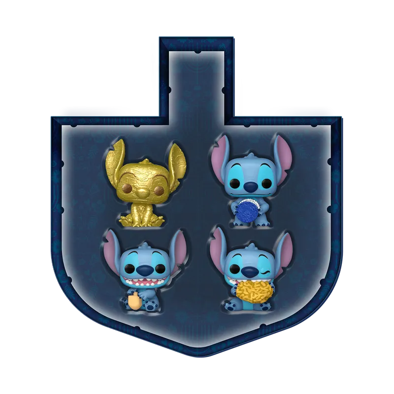 FUN79952 Lilo & Stitch -Stitch Dreidel Box Pocket Pop! 4-Pack - Funko - Titan Pop Culture