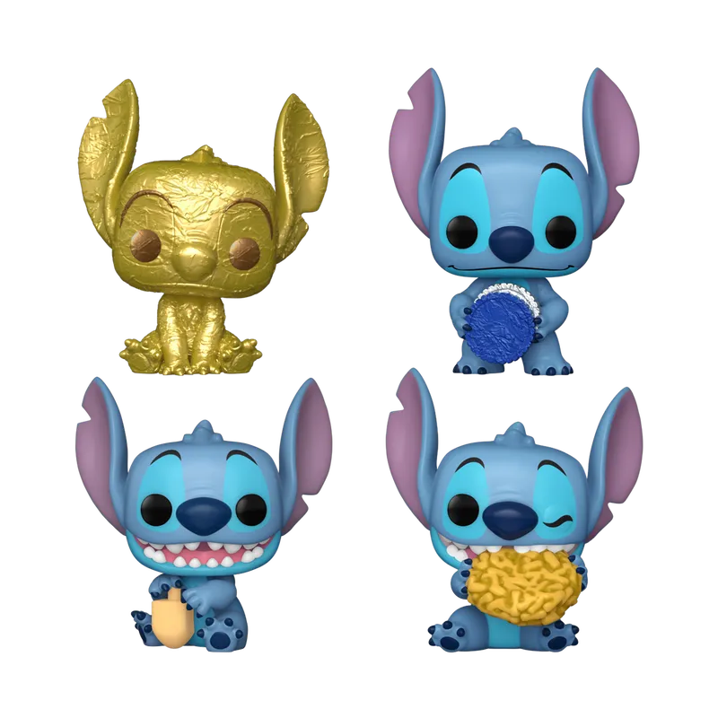 FUN79952 Lilo & Stitch -Stitch Dreidel Box Pocket Pop! 4-Pack - Funko TBA - Titan Pop Culture