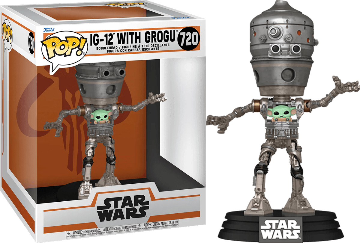 FUN80001 Star Wars - IG-12 with Grogu Pop! Deluxe - Funko - Titan Pop Culture