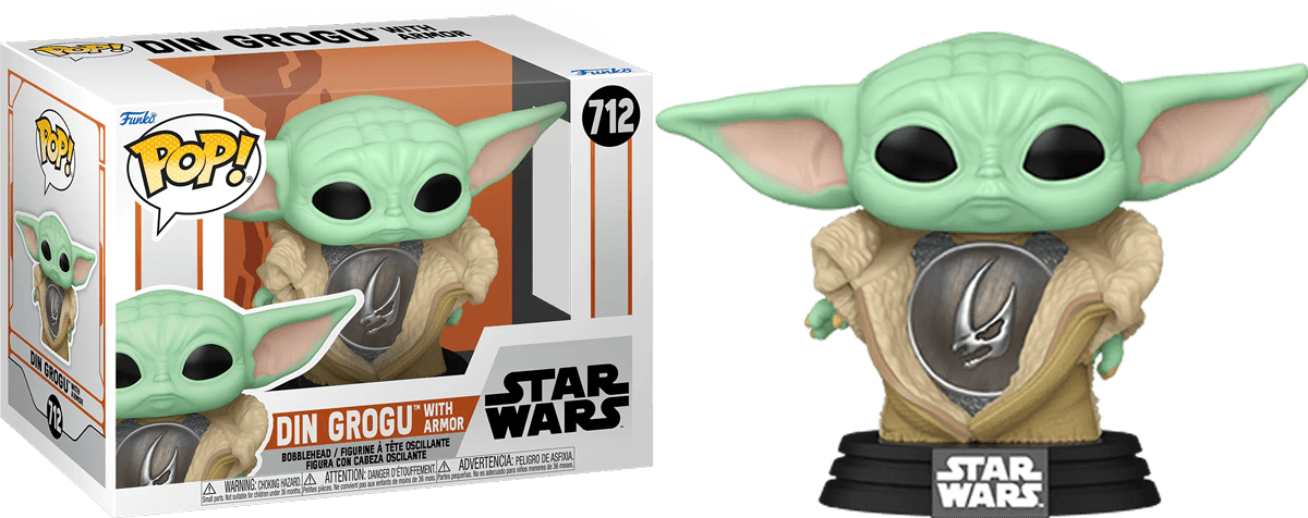 FUN80004 Star Wars - Din Grogu with Armor Pop! Vinyl - Funko - Titan Pop Culture