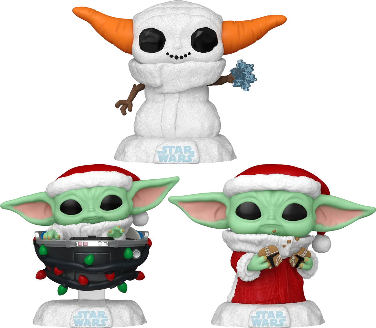 FUN80009 + FUN80010 + FUN80011 Star Wars: The Mandalorian - Grogu Greetings Pop! Vinyl Bundle (Set of 3) - Funko - Titan Pop Culture