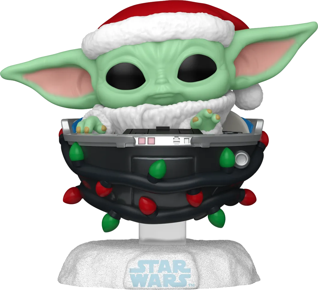 FUN80010 Star Wars: The Mandalorian - Grogu with Santa Hat in Pram (Holiday) Pop! Vinyl - Funko - Titan Pop Culture