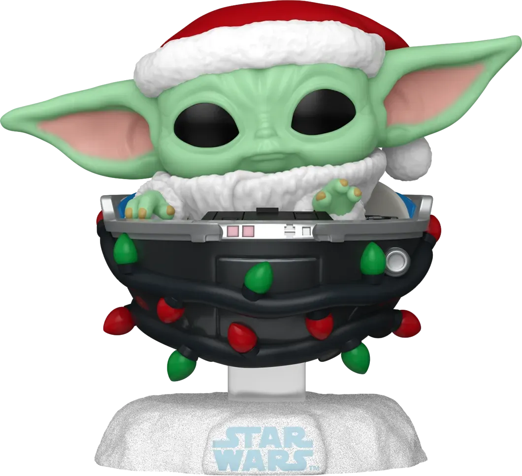 FUN80010 Star Wars: The Mandalorian - Grogu with Santa Hat in Pram (Holiday) Pop! Vinyl - Funko - Titan Pop Culture