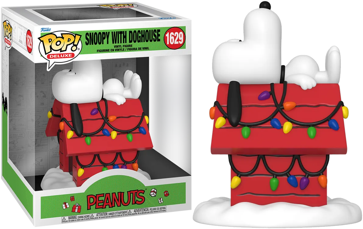 FUN80012 Peanuts - Snoopy with Doghouse Holiday Pop! Deluxe - Funko - Titan Pop Culture