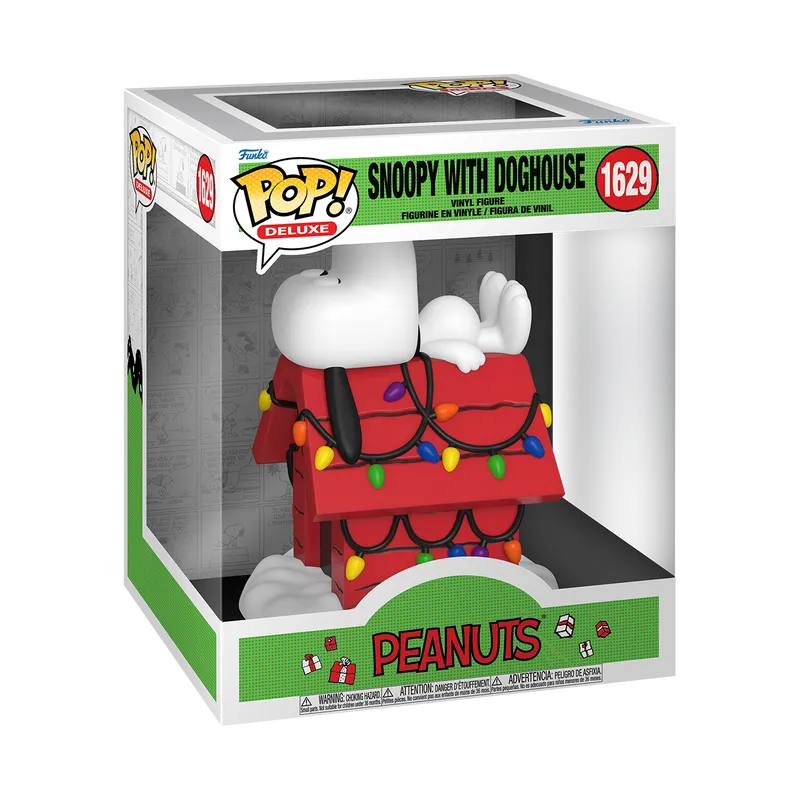 FUN80012 Peanuts - Snoopy with Doghouse Holiday Pop! Deluxe - Funko - Titan Pop Culture