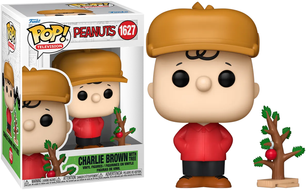 FUN80013 Peanuts - Charlie Brown with Tree Holiday Pop! Viny - Funko - Titan Pop Culture