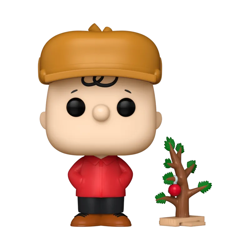 FUN80013 Peanuts - Charlie Brown with Tree Holiday Pop! Viny - Funko - Titan Pop Culture