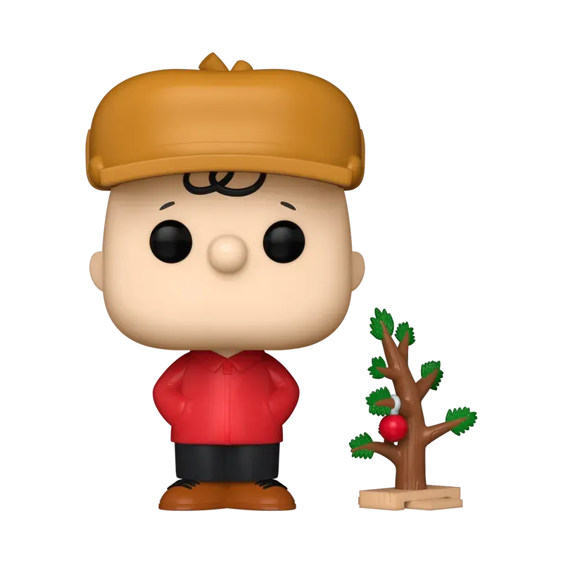 FUN80013 Peanuts - Charlie Brown with Tree Holiday Pop! Viny - Funko - Titan Pop Culture