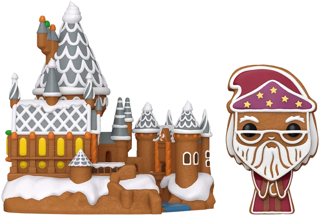 FUN80021 Harry Potter - Gingerbread Albus Dumbledore with Hogwarts Pop! Town - Funko - Titan Pop Culture