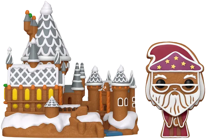 FUN80021 Harry Potter - Gingerbread Albus Dumbledore with Hogwarts Pop! Town - Funko - Titan Pop Culture