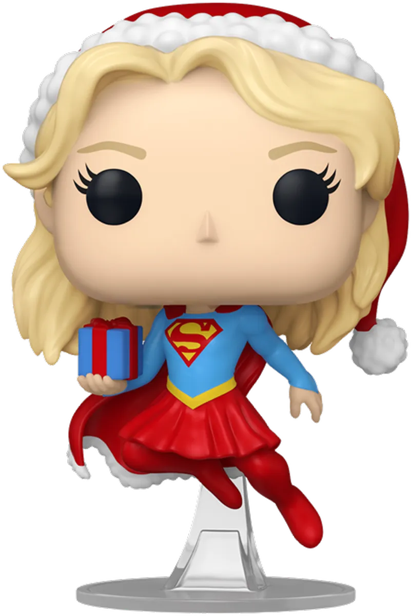 FUN80031 DC Comics - Supergirl with Gift Holiday Pop! Pop! Vinyl - Funko - Titan Pop Culture