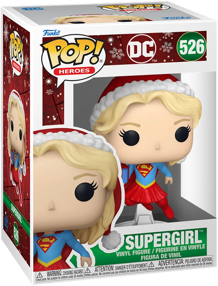 FUN80031 DC Comics - Supergirl with Gift Holiday Pop! Pop! Vinyl - Funko - Titan Pop Culture