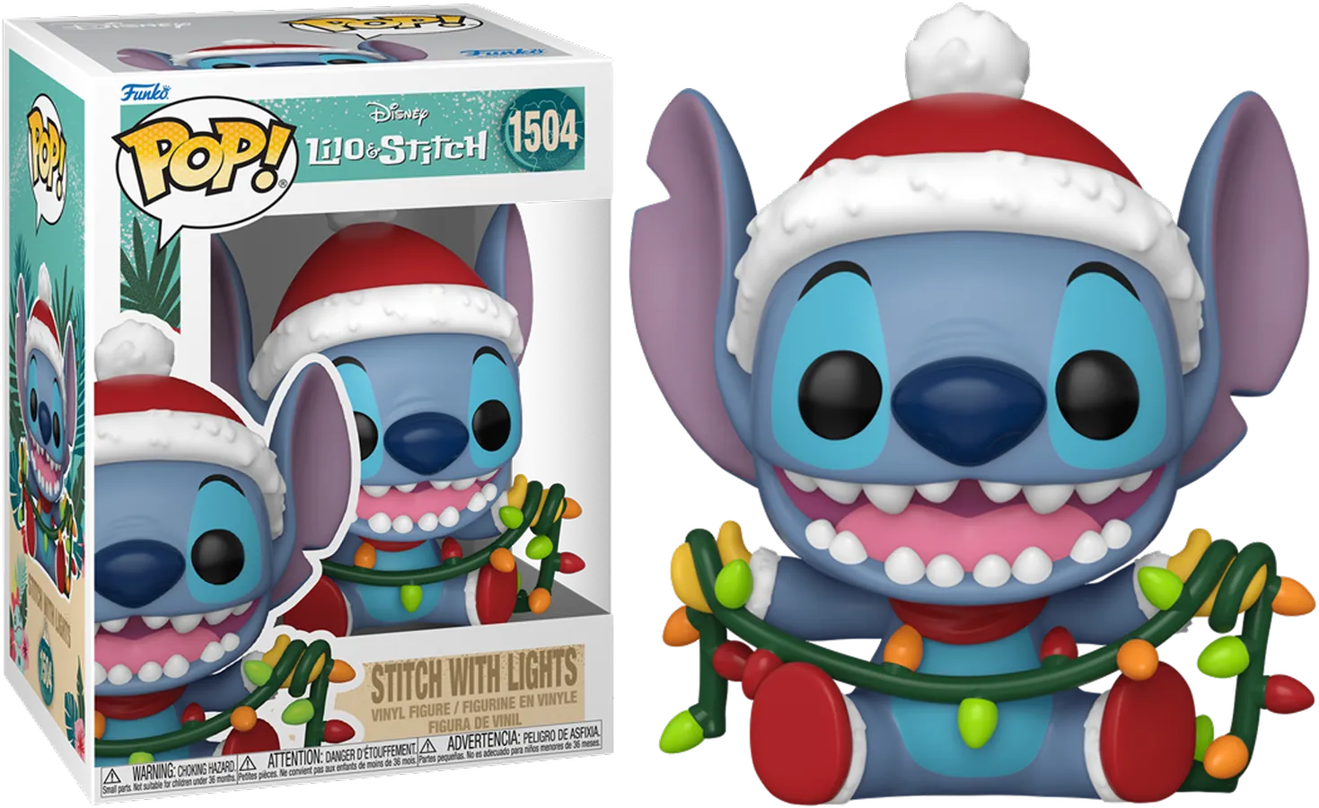 FUN80038 Lilo & Stitch: Holiday - Stitch with Lights Pop! Vinyl - Funko TBA - Titan Pop Culture