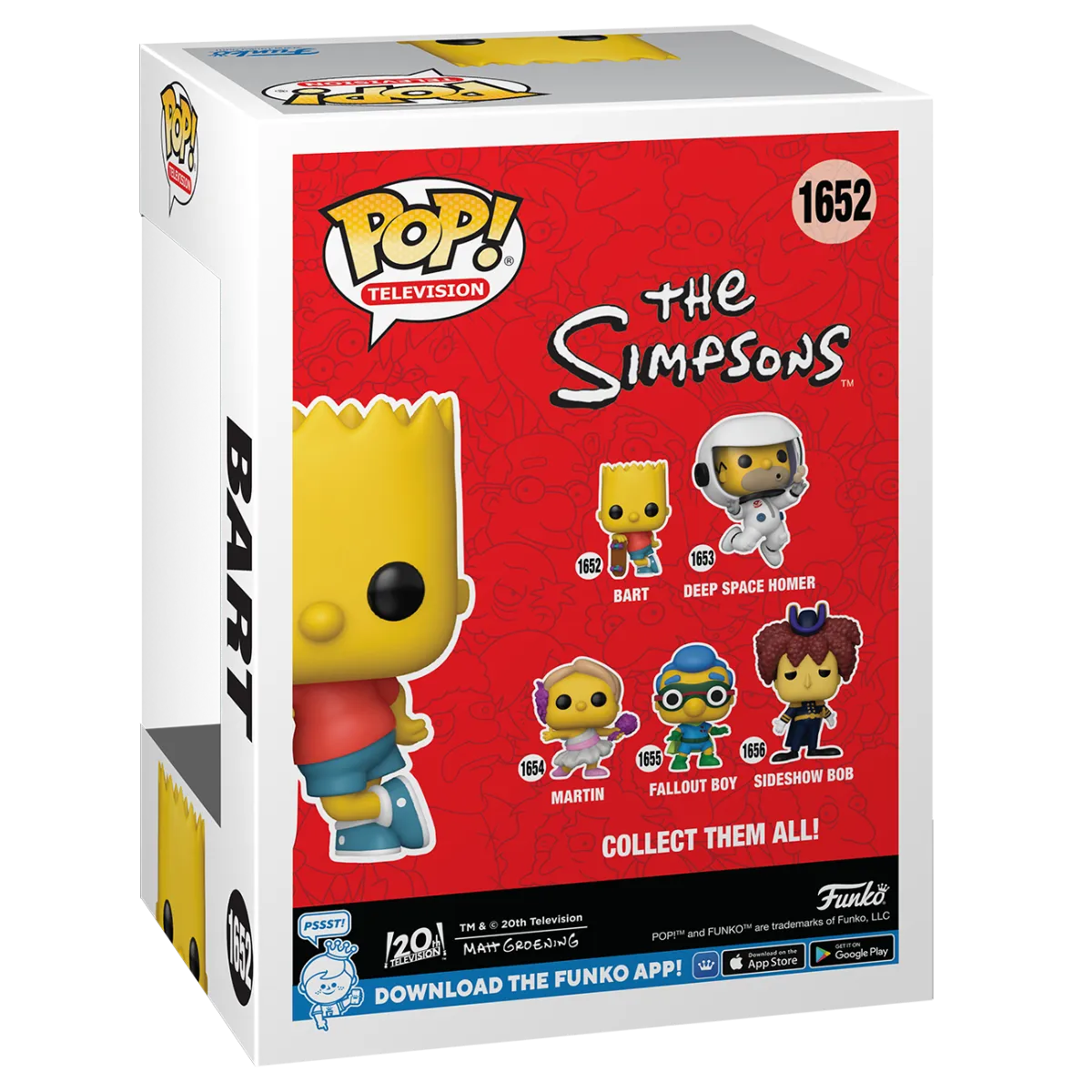 FUN80071 The Simpsons - Bart with Skateboard Pop! Vinyl - Funko - Titan Pop Culture