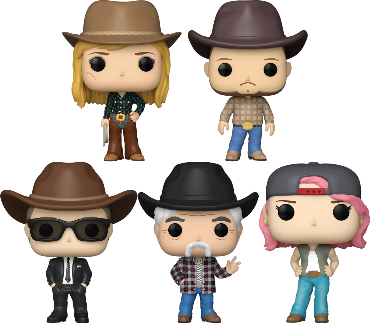 FUN80176 + FUN80177 + FUN80178 + FUN80179 + FUN80180 Yellowstone - Meaner Than Evil Pop! Vinyl Bundle (Set of 5) - Funko - Titan Pop Culture