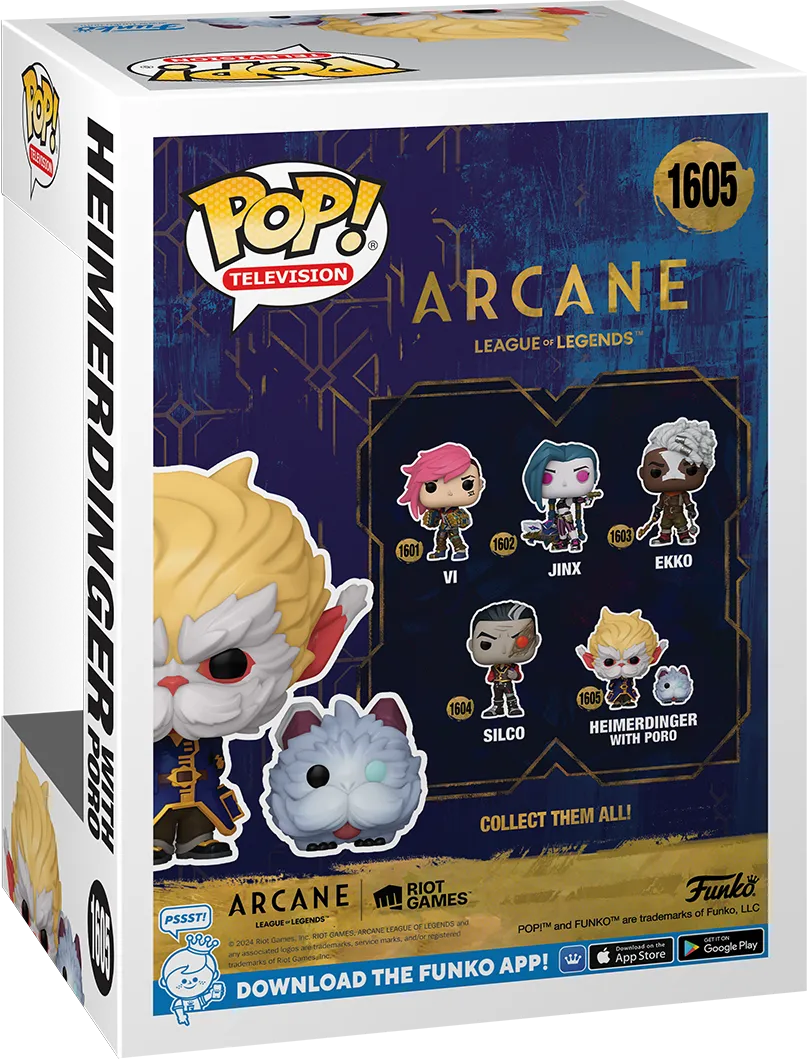 FUN80193 Arcane: League of Legends (TV) - Heimerdinger with Poro Pop! Vinyl - Funko TBA - Titan Pop Culture